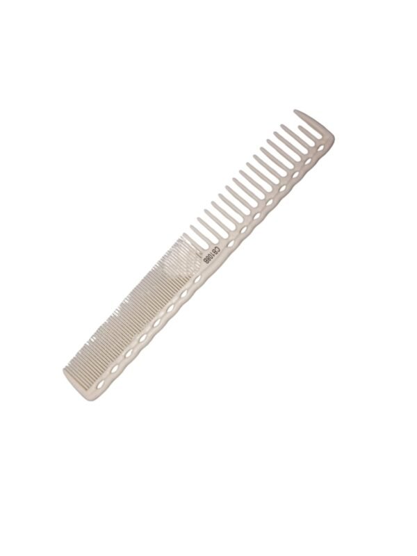Pente Carbono Térmico Multiuso Largo e Fino Branco 18CM