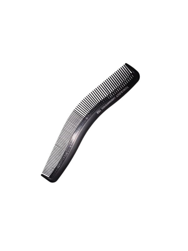 Pente de Carbono Térmico Preto Onda para Barbearia e Salão 18cm