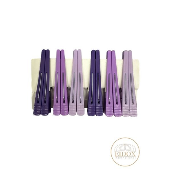 Presilhas Jacaré Bico De Pato Para Cabelo Linha Salão/Lilas