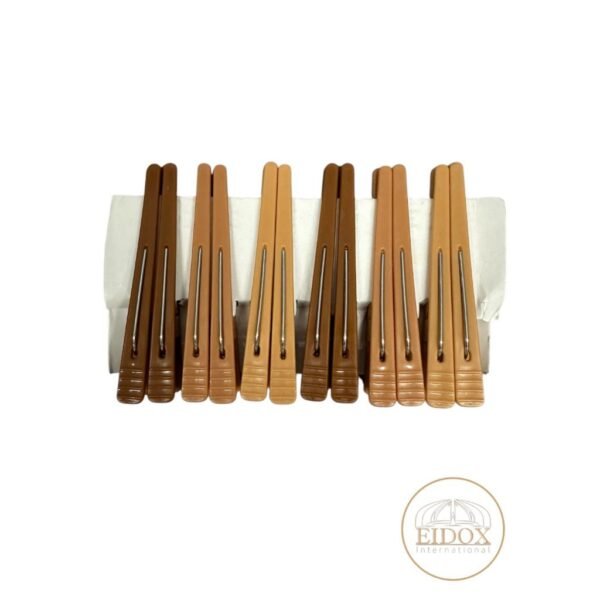 Presilhas Jacaré Bico De Pato Para Cabelo Linha Salão/Marrom